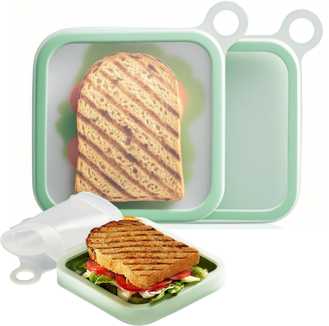샌드위치 토스트 도시락 통, 500ml, 2개
