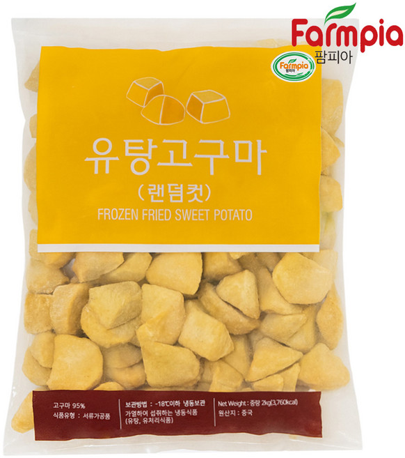 팜피아 냉동 유탕 고구마 랜덤컷 2kg, 1개