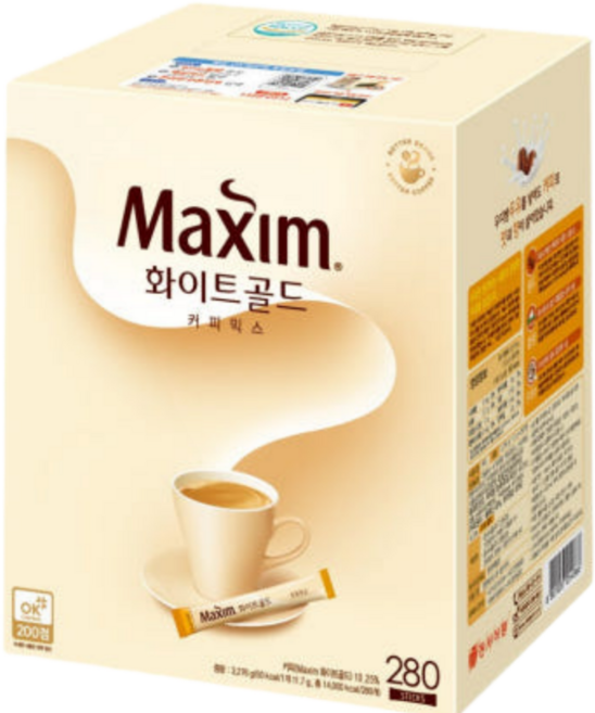 맥심 화이트골드 커피믹스 280T*4(박스), 11.7g, 280개입, 4개