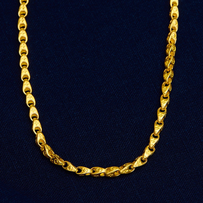 베티블루 24K 순금 클로버 꽃 방울 체인 남성 남자 금 목걸이 18.75g (5돈)