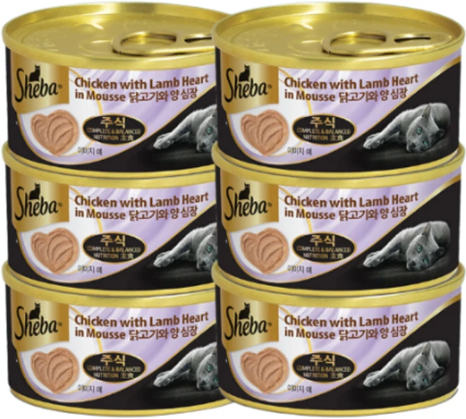 쉬바 무스 고양이 주식캔 70g 6개 맛보기, 혼합맛 - 쿠팡