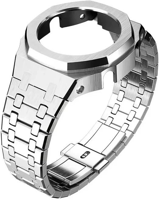 ak GA2100 용 Gen4/5 모드 키트 수정 리핏 스테인레스 스틸 케이스 금속 스트랩, 04 은, 02 GMAS2100