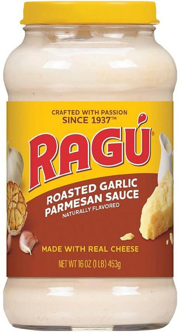 Ragu 라구 구운 마늘 파마산 치즈 크림 파스타 소스 Roasted Garlic Parmesan Sauce 453g, 1통