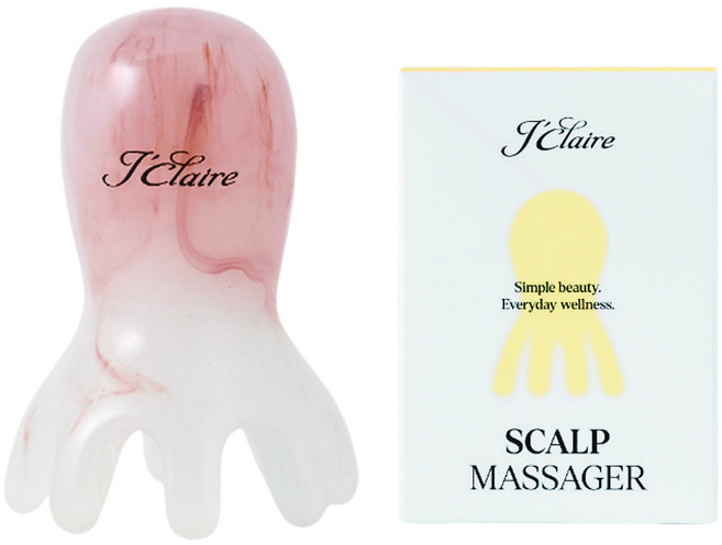 제이끌레르 문어 두피 괄사 마사지기, 베이지, 1개