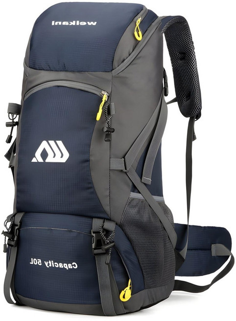 SCAVOR 방수 경량 등산배낭 가방 백팩킹, 가벼운 대형 50L 네이비