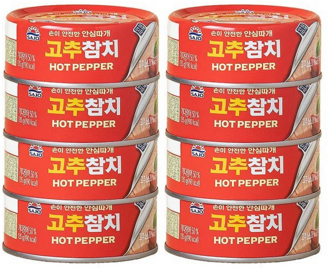 사조 고추참치, 135g, 8개