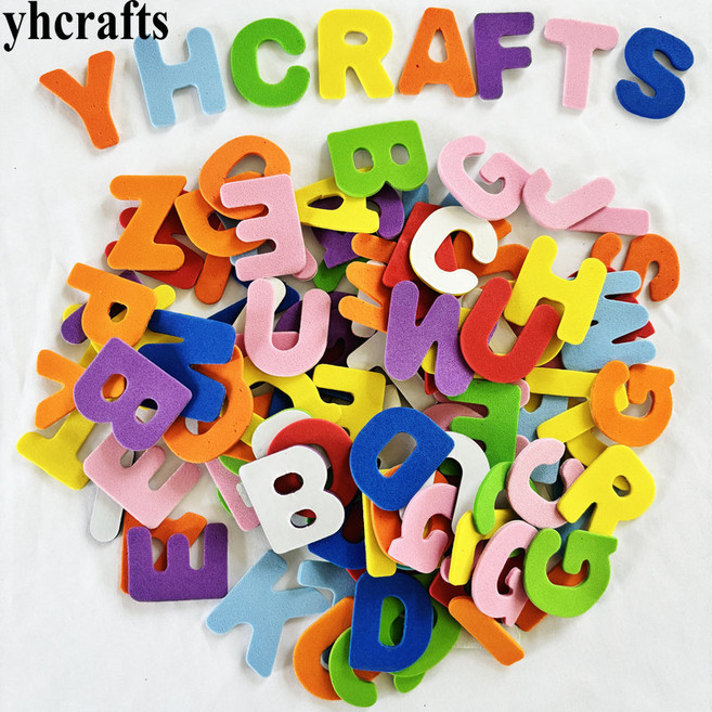 글리터 A-Z 알파벳 문자 폼 스티커 영어 학습 유치원 공예 DIY 장난감 방 데칼 1 봉지/로트, 07 85PCS letters