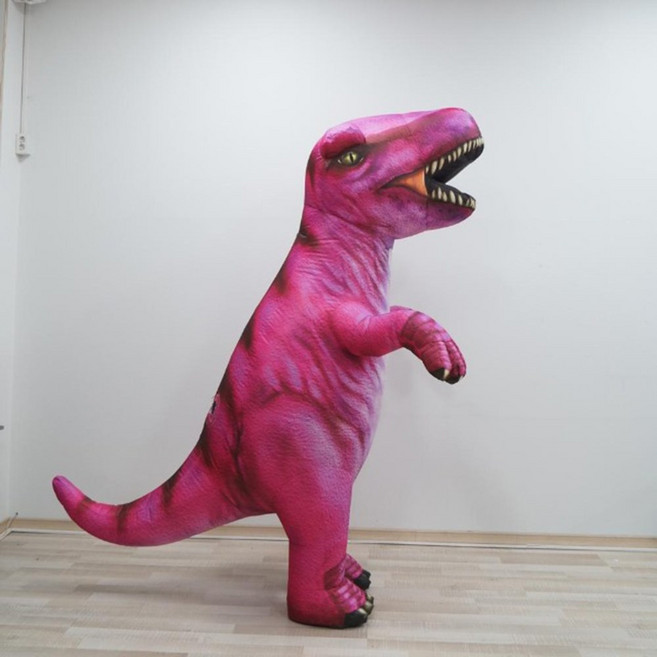 공룡_분홍 공기인형탈 국내제작 에어슈트 동물슈트 인형탈 행사 키즈카페 생일파티 동물코스튬, 1개