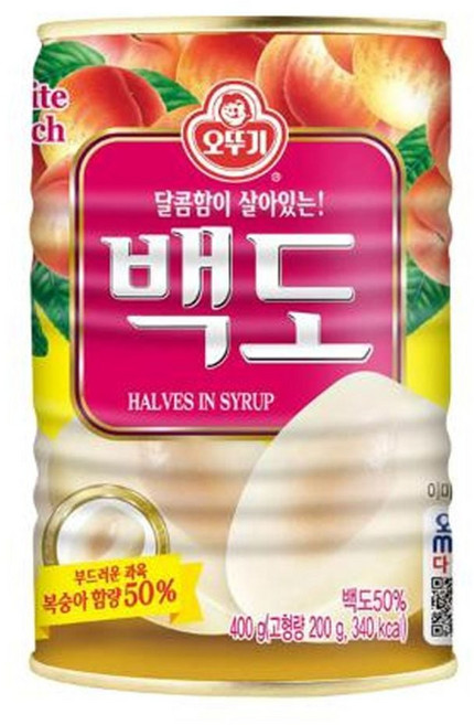오뚜기 백도(반절) 400g X 12개 sel0688db, 1개, 1ml, 1g