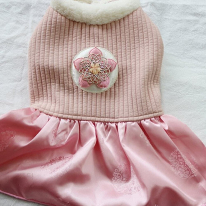 서담 겨울한복 애견옷, 올인원-L