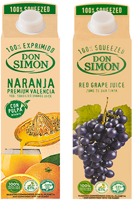 돈시몬 100%착즙주스 오렌지1L 1개+적포도1L 1개 (총2개) 음료수생과일어린이, 1L, 2개