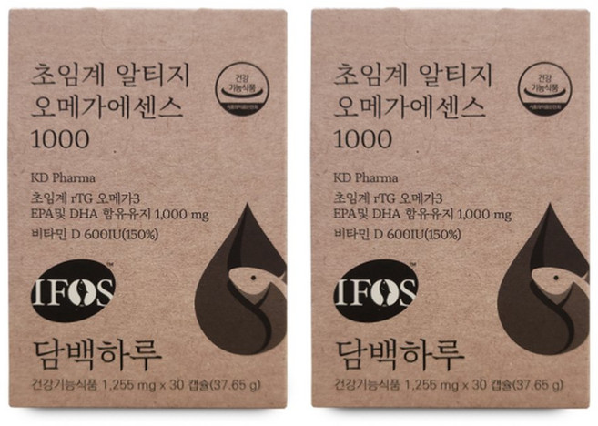 담백하루 초임계 알티지 오메가 에센스 1000 2박스