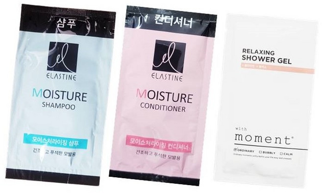 일회용샴푸 엘라스틴 샴푸50개+린스50개+위드모먼트 바디워시50개 총 150개 여행용 휴대용, 1개, 8ml