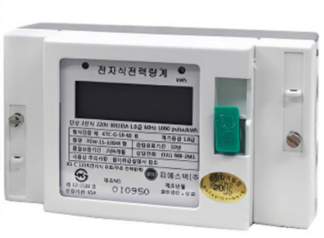 전자식 계량기 디지털 전력량계 단상2선식 삼상4선식 가로형 세로형 회전형 피에스텍 인증품, 1개, 단상2선식(가로형), 40(10)A