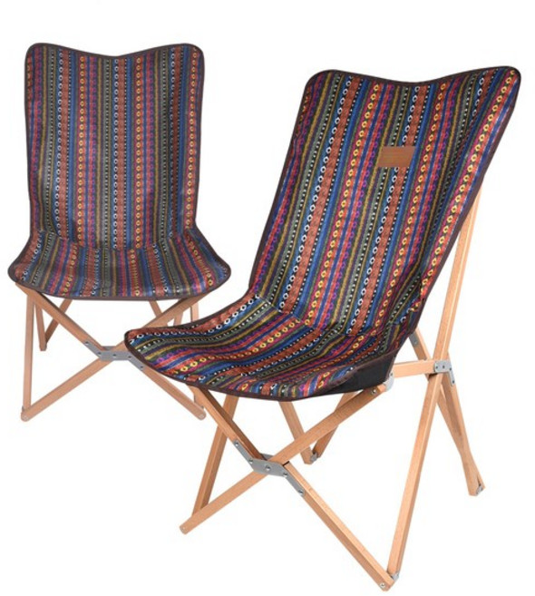 벅703 원목 릴렉스 체어 대, 2개, 페어아일