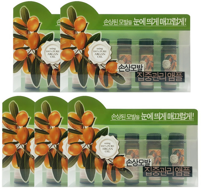 과일나라 컨퓸 아르간 트리트먼트 헤어 앰플, 5개, 15ml