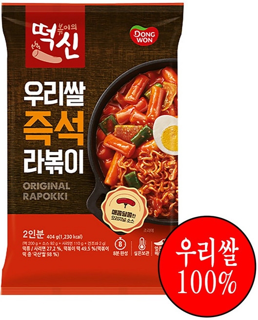 동원 떡볶이의 신 즉석 라볶이, 404g, 4개