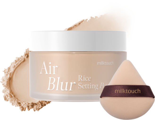 밀크터치 에어 블러 라이스 세팅 파우더, 1개, 트랜스루센트