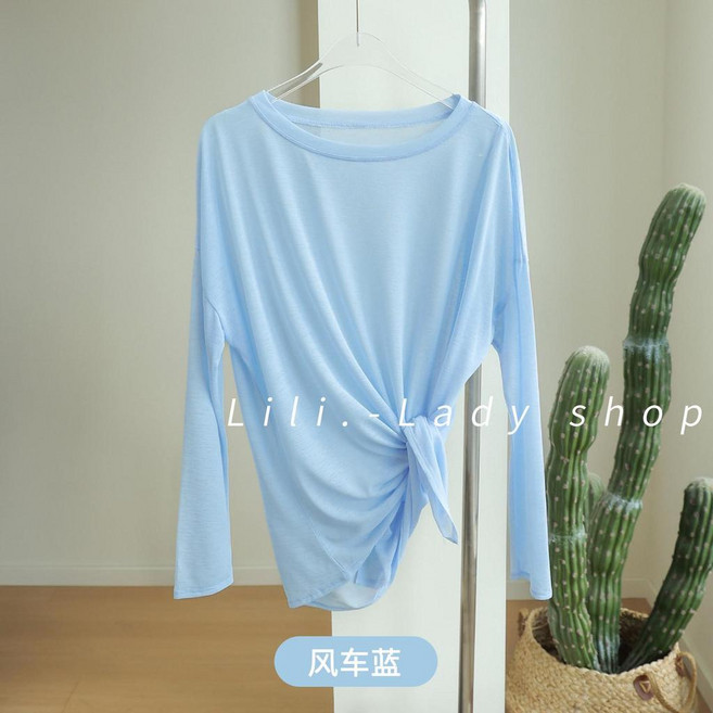 運動上衣女寬鬆長袖T恤瑜伽服健身跑步普拉提運動罩衫