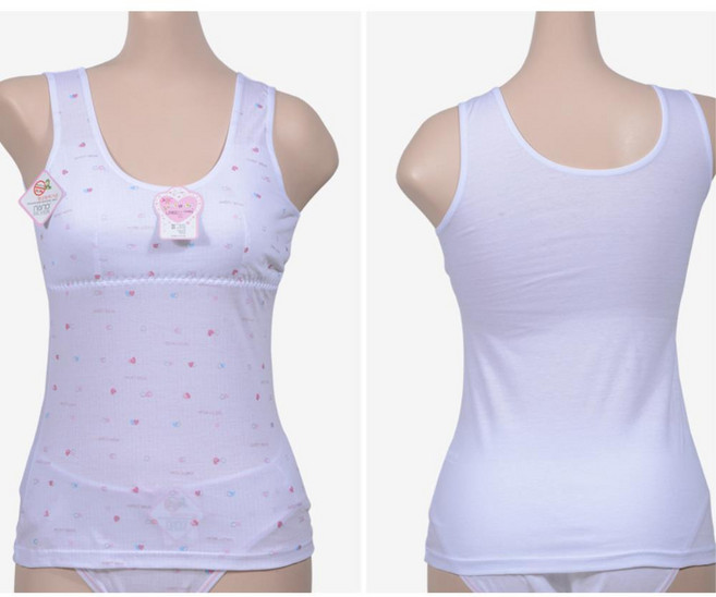 순면100% 주니어 브라런닝 하트 초등여아 3단계 넓은 일체형