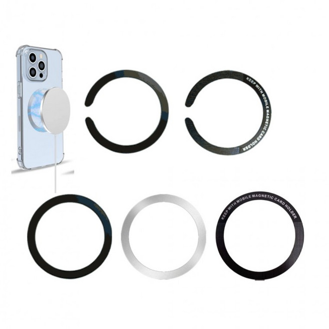 5종 맥세이프 마그네틱 메탈 플레이트 1p 원형 C형 홀더, 1개, 05. 블랙 레터 C형