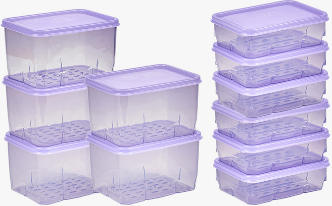 땡스소윤 냉동밥보관용기 이지밀세트 8호5개 9호6개, 쿨라벤더