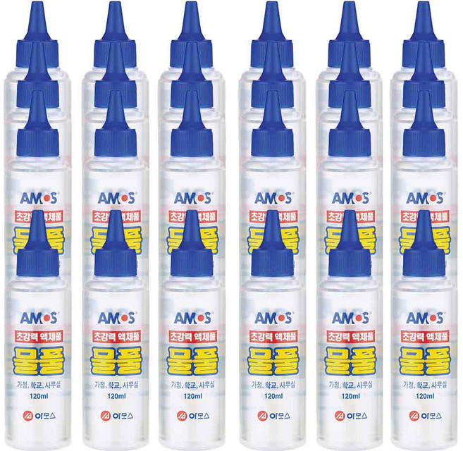 아모스 초강력 액체풀 물풀, 120ml, 24개