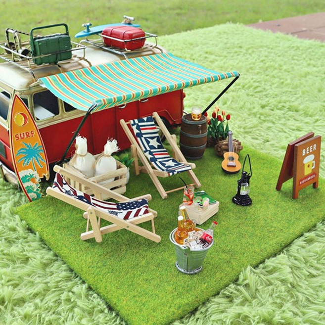 위미유 DIY 미니어처 하우스 만들기 소품 캠핑 음식 술, 69. 음료병_옐로우, 1개