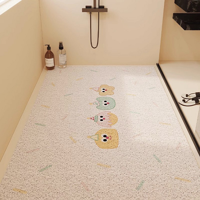 스피세프 욕실 물빠짐 미끄럼방지매트 화장실 욕실발매트, 1개, 파스텔 에그