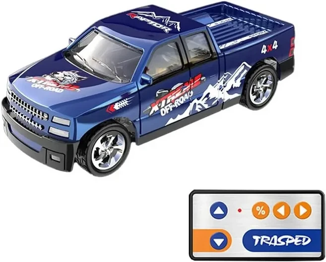 1/64 RC카 2.4G 4륜구동 레이싱 트럭 미니 무선 조종 드리프트 합금 자동차 라이트 오프로드 차량 14세 이, 10 HG788A Blue