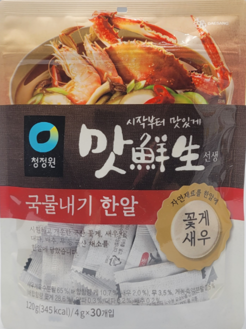 맛선생 꽃게 새우 국물내기 한알 30개입, 120g, 1개