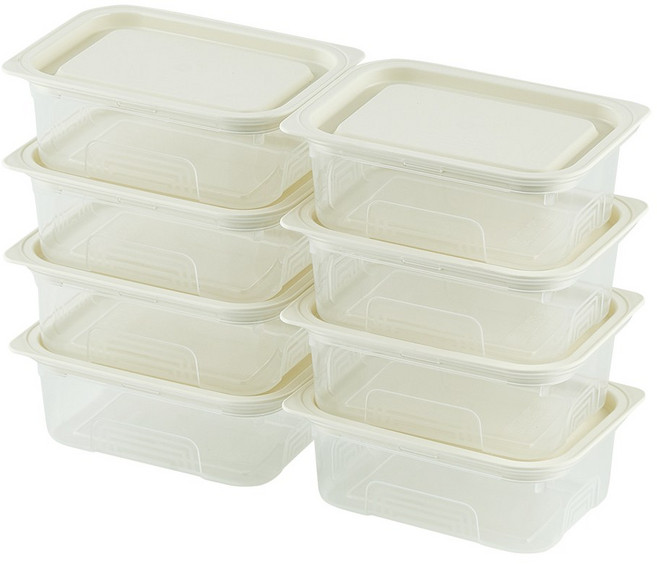 이지앤프리 라이트킵 냉동실정리 소분용기 400ml, 8개