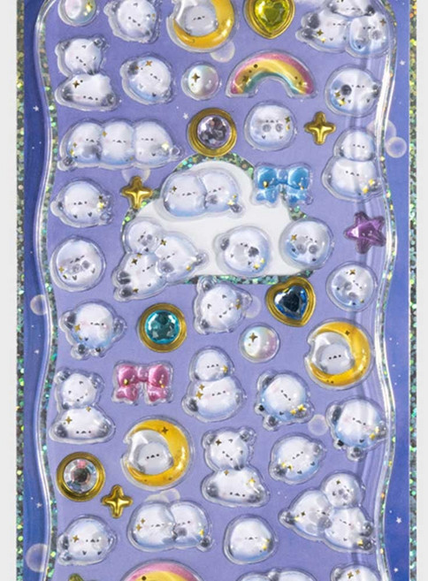 3D크리스탈 스티커 봉봉드롭 트윙클 시리즈 몽글드림 1개