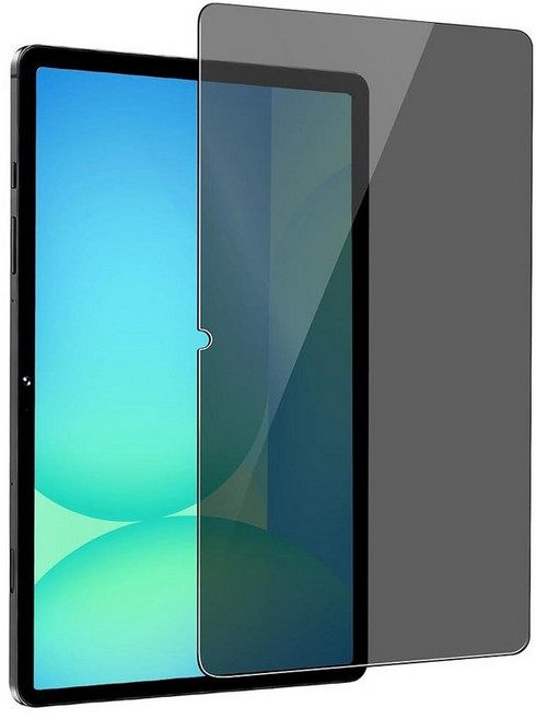 Juvraixo 삼성 갤럭시 탭 S11/S10fe/S10 Lite/ S9 FE 10.9인치 및 11인치용 프라이버시 액정보호필름 쉬운 설치 프레임 강화 유리 필름 케이스, Black Galaxy Tab S11/S10fe/S10