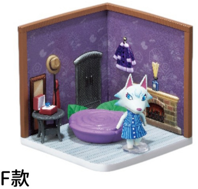 RE-MENT 動物之森歡樂部屋場景組 動森模型擺飾 全6款, 1個, F款/畢安卡的時尚小窩