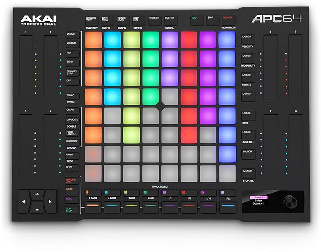 AKAI Professional Ableton MIDI 컨트롤러 샘플러 스텝 시퀀서 내장 64 RGB 벨로시티 센시티브 패드 핑거드럼 MIDI 입출력 DTM DAW 8개의 터치 스