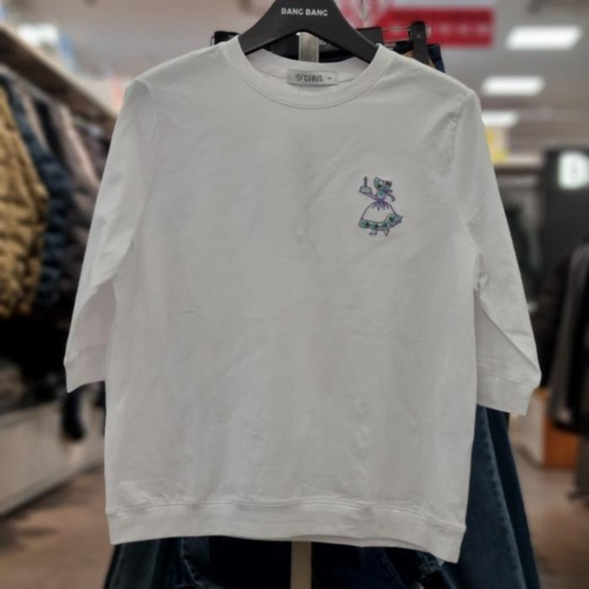 HC21 봄여름 여성프린트면7부티셔츠 CTL139