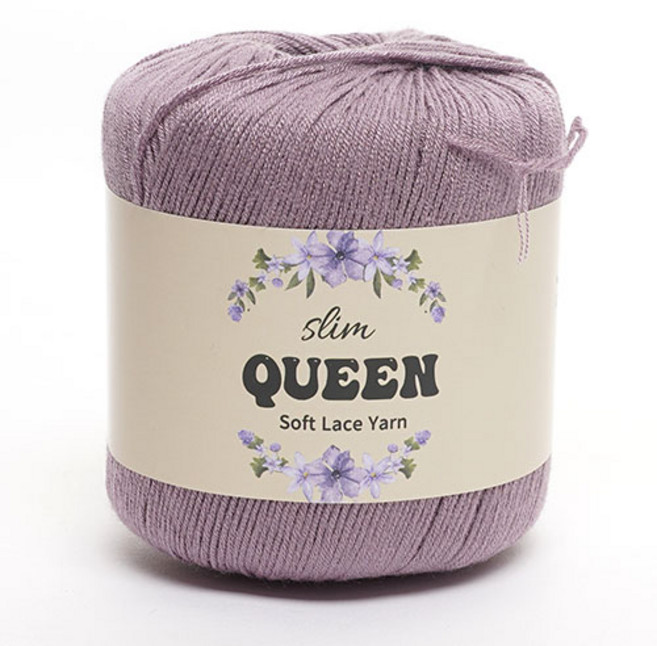 삼남뜨개실 슬림퀸 50g 다섯개사면한개더 인견실 의류실 비스코스실 가벼울실, 24 베리퍼플, 1개