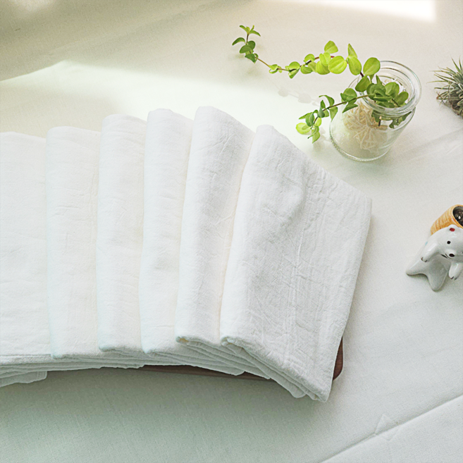 [10장세트] 빨면 빨수록 부드러워지는 먼지없는 소창수건 3겹, 10장