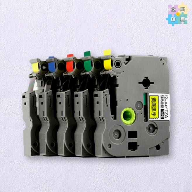 [호환] 브라더 라벨프린터 PT-9700PC 라벨테이프 카트리지 호환품 고산상회, 빨간색, 6mm