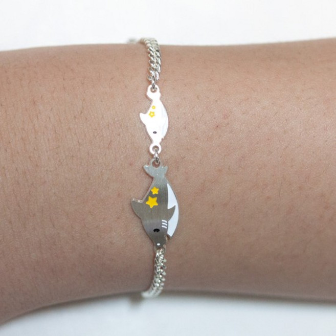 [르클레보] 아기상어 미아방지 유아동 실버팔찌 SB6367, 7번 MD아롱체, 배송메모에 이름 연락처기재바랍니다, 실버, 1개