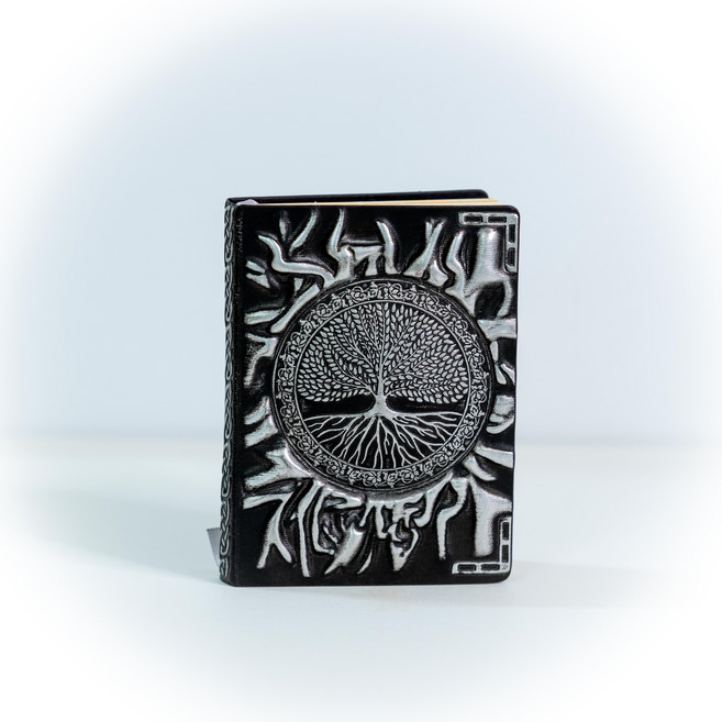 히어로피플 프리미엄 3D 생명나무 일기장 기록 양장 다이어리 노트, 실버(소형)