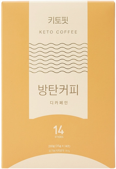 키토핏 디카페인 방탄커피 14p, 15g, 14개입, 1개