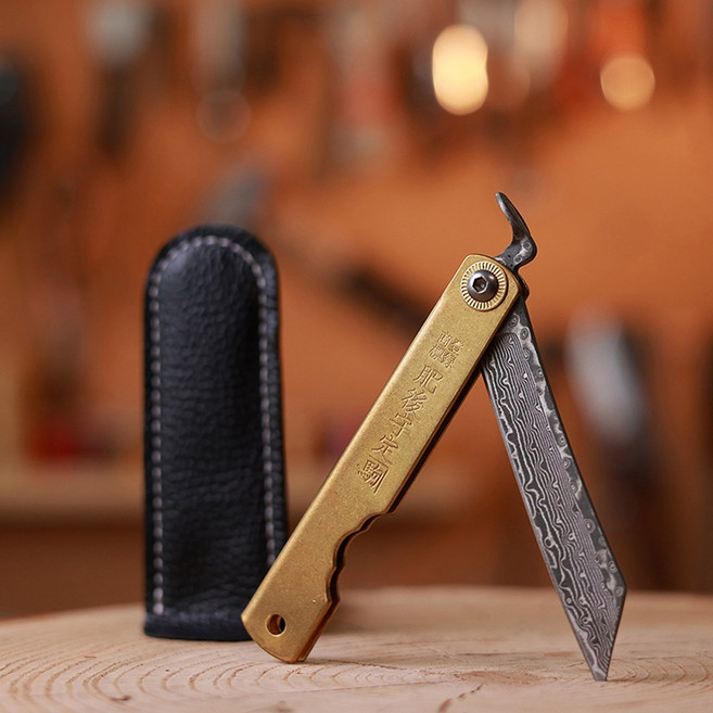 다마스커스 접이식 K504 목공 낚시 나이프 접이식칼 폴딩 잭나이프