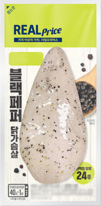 리얼프라이스 블랙페퍼 닭가슴살, 100g, 9개