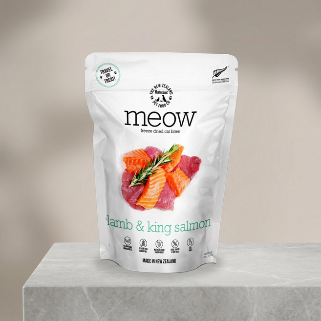 먀오 양고기&왕연어 50g 동결건조 전연령 고양이 사료, 1개, 양+연어