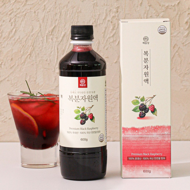 국산 문경 복분자 해솔당 저당 자일로스 벌꿀 햇 복분자 원액, 1개, 600g