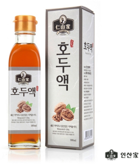 인산가 인산가 호두액 180ml (최신제품) + 사은품 증정/ 국내산 호두기름, 1개