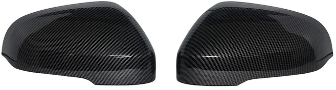 호환 볼보 S60 2011-2018 자동차 사이드 백미러 커버 31402628 블랙/카본 교체용 액세서리, 02 Carbon Fiber Look
