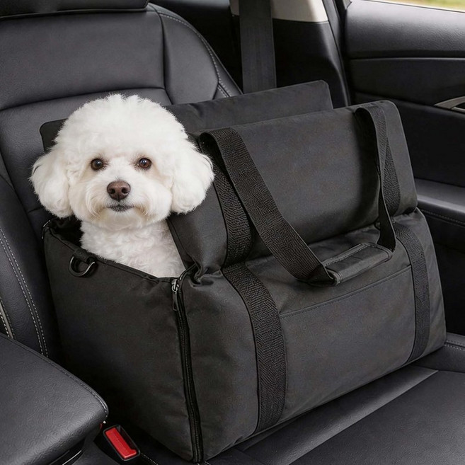 고양이 및 소형소형견을 위한 도그 부스터 카시트 보관 포켓 탈부착 세탁 가능한 아우디 e트론 GT 2022025 휴대용 반려동물 카베드용, Black, normal